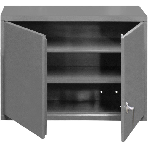 Armoire murale, 27" h x 29-7/8" la x 13-11/16" p, 2 tablettes, Acier, Gris Trail Hammer and Bolt