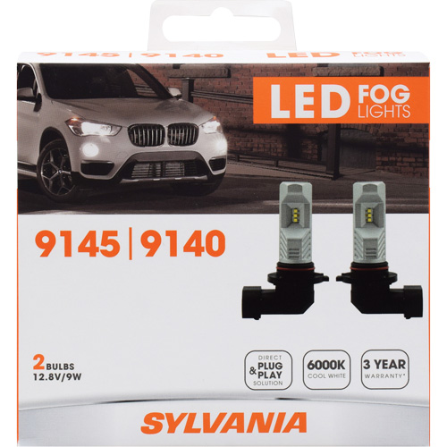 9145 Fog Light Bulb, LED, 65 W, White Trail Hammer and Bolt