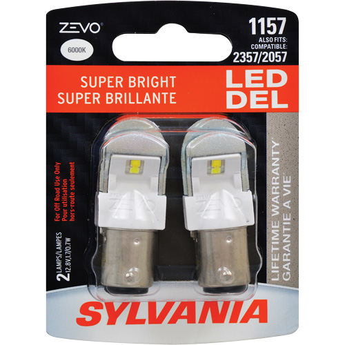 1157 Mini-ampoule automobile Zevo, DEL, 1,7 W, Blanc Trail Hammer and Bolt