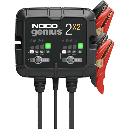 Chargeur de batterie 2 sorties de 4 A Genius 2X2 Trail Hammer and Bolt