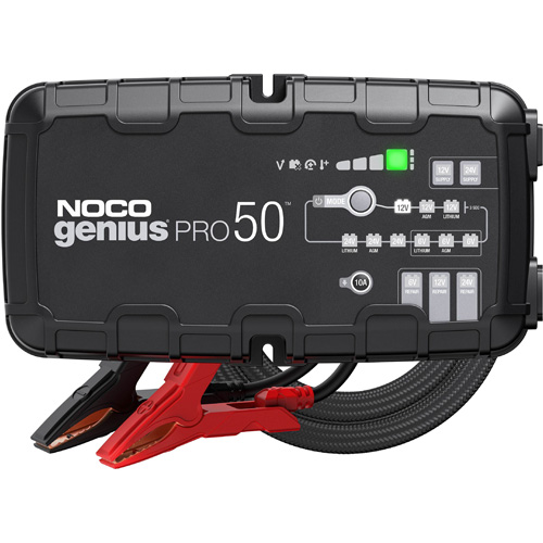 Genius&reg; Pro50 50-Amp Battery Charger Trail Hammer and Bolt