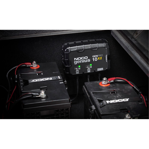 Genius&reg; GenPro10X2 2-Bank, 20-Amp On-Board Battery Charger Trail Hammer and Bolt