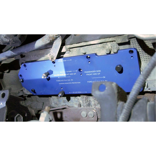 Gabarit de perçage pour installation sur collecteur pour Ford 4,6 L, 5,4 L, et 6,8 L Trail Hammer and Bolt