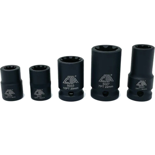 5 Pc. VAG Brake Caliper Socket Set Trail Hammer and Bolt