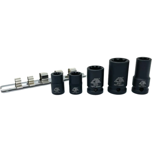 5 Pc. VAG Brake Caliper Socket Set Trail Hammer and Bolt