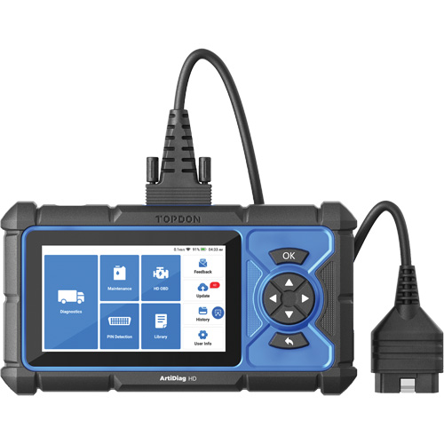 Outil de diagnostic robuste 5" ArtiDiag HD avec fonctions d'entretien Trail Hammer and Bolt