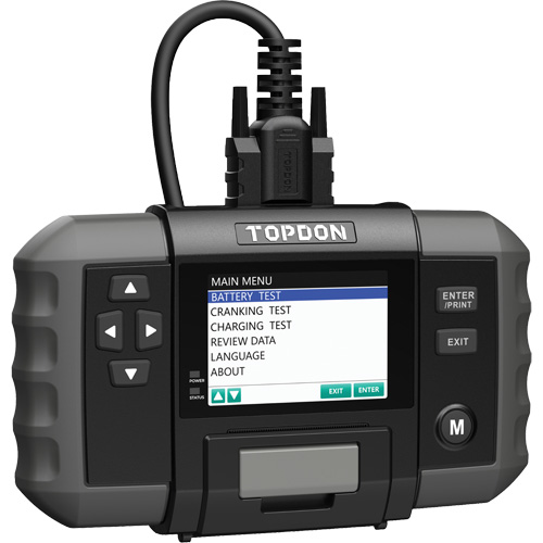 Testeur de batterie 12?V et de syst&egrave;mes 12?V/24?V BT600 avec imprimante int&eacute;gr&eacute;e Trail Hammer and Bolt