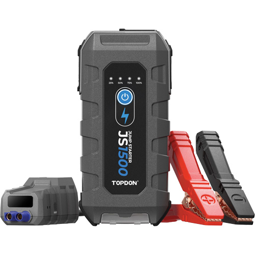 D&eacute;marreur d'appoint, survolteur, banque d'alimentation et lampe de poche JumpSurge1500 Trail Hammer and Bolt