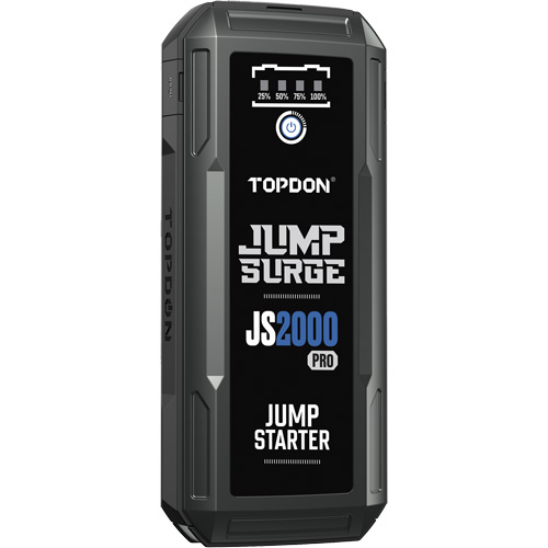 D&eacute;marreur de secours, banque d'alimentation et lampe de poche JumpSurge2000Pro &agrave; 2500 A de pointe Trail Hammer and Bolt