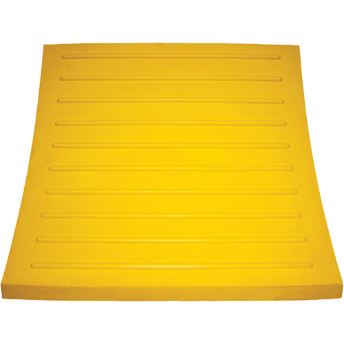 Wheel Chock, Polyurethane, Yellow, 15-1/4" W x 12-1/8" D x 10-3/4" H Trail Hammer and Bolt