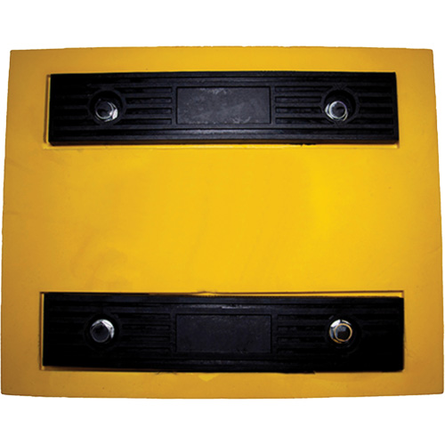Wheel Chock, Polyurethane, Yellow, 15-1/4" W x 12-1/8" D x 10-3/4" H Trail Hammer and Bolt