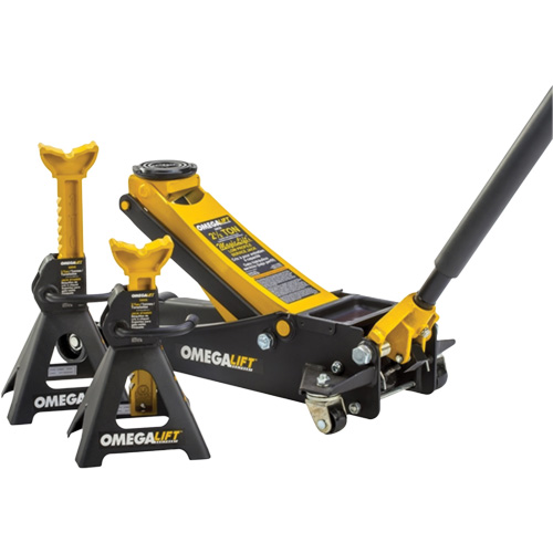 Ensemble cric datelier Magic Lift et chandelles, 3 tonne(s)/2,5 tonne(s) Capacit&eacute;, 3-7/20" Abaiss&eacute;e, 19-3/10" &eacute;lev&eacute;e, Hydraulique &agrave; main Trail Hammer and Bolt