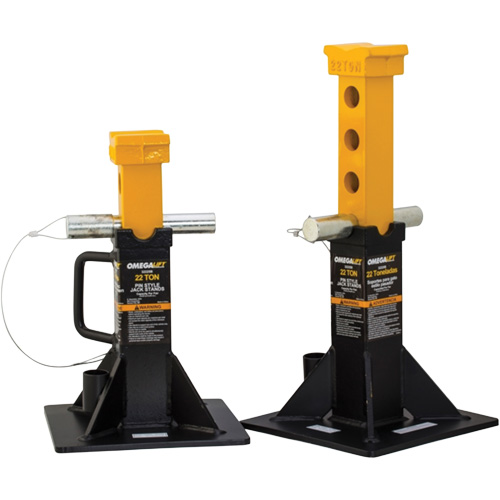 Heavy-Duty Jack Stand, Locking Pin, 22 Tons Capacity, 12-1/4" - 19-7/8" H Trail Hammer and Bolt