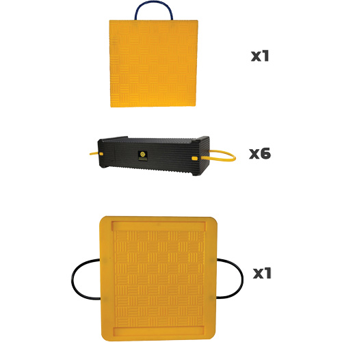 8-Piece CribLok Composite Cribbing System Kit Trail Hammer and Bolt