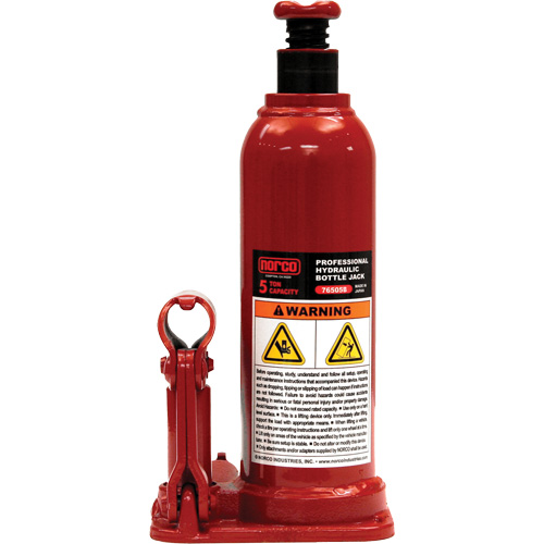 Professional Hydraulic Bottle Jack, 5 Ton(s), 18-7/8" Raised Height Trail Hammer and Bolt