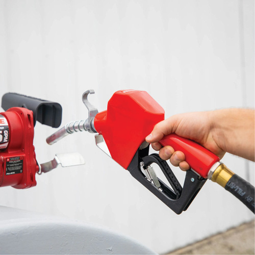 Red Automatic Gasoline Spout Nozzle Trail Hammer and Bolt