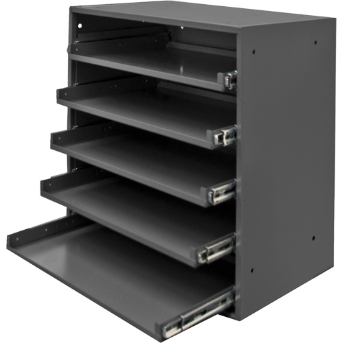 Armoire de rangement &agrave; cloisons, Acier, 5 compartiments, 20-1/2" la x 12-1/2" p, 21" h, Gris Trail Hammer and Bolt