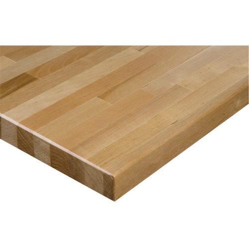 Dessus d'&eacute;tabli en bois dur, 72" la x 24" p, Bordure Carr&eacute;e, &eacute;paisseur 1-1/4" Trail Hammer and Bolt