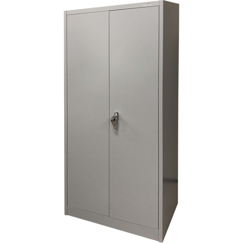 Armoire de rangement, Acier, 4 Tablettes, 66" h x 30" la x 15" P, Gris Trail Hammer and Bolt