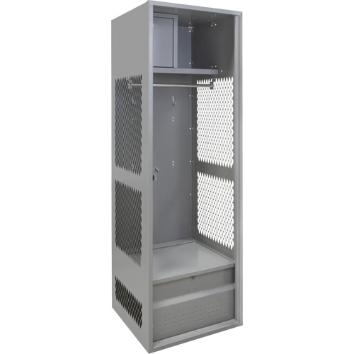 Casier pour &eacute;quipement, Acier, 24" la x 24" p x 72" h, Gris Trail Hammer and Bolt