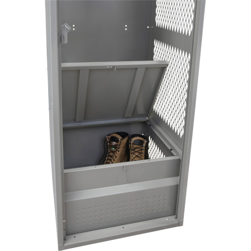 Casier pour &eacute;quipement, Acier, 24" la x 24" p x 72" h, Gris Trail Hammer and Bolt