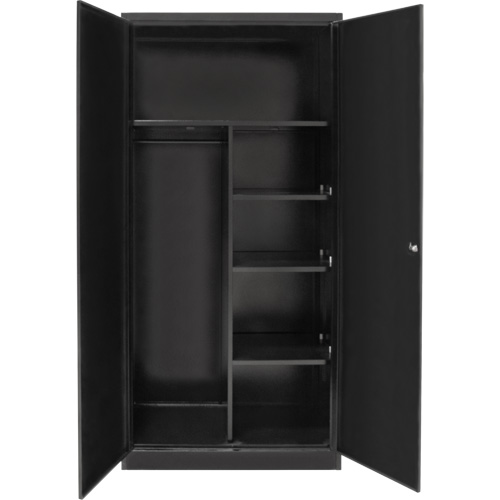 Armoire de rangement combin&eacute;e, 36" la x 18" p x 72" h, Noir Trail Hammer and Bolt