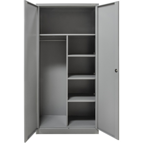Armoire de rangement combin&eacute;e, 36" la x 18" p x 72" h, Gris Trail Hammer and Bolt
