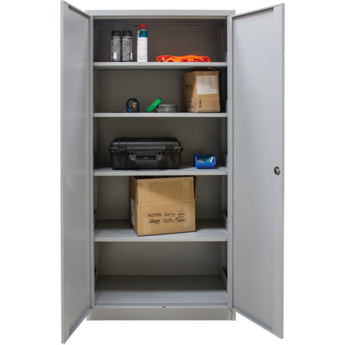 Armoires de rangement Hi-Boy, Acier, 4 Tablettes, 72" h x 36" la x 18" P, Gris Trail Hammer and Bolt