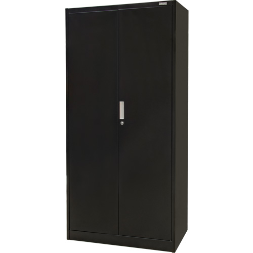 Hi-Boy Storage Cabinet, Steel, 4 Shelves, 72" H x 36" W x 18" D, Black Trail Hammer and Bolt
