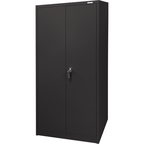 Armoire d'entreposage, Acier, 4 Tablettes, 66" h x 30" la x 15" P, Noir Trail Hammer and Bolt