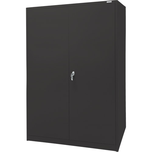 Armoire d'entreposage, Acier, 4 Tablettes, 78" h x 48" la x 24" P, Noir Trail Hammer and Bolt