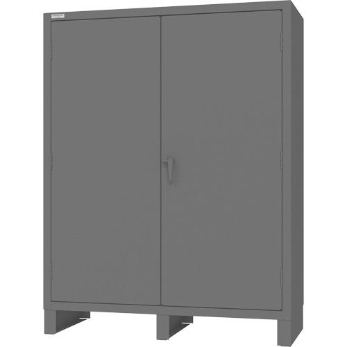 Armoire &agrave; portes encastr&eacute;es standards, Acier, 60" la x 24" p x 78" h, Gris Trail Hammer and Bolt