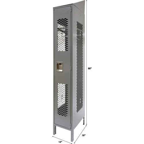 Casiers ventil&eacute;s, 12" x 18" x 88", Acier, Gris, D&eacute;mont&eacute;, Perfor&eacute; Trail Hammer and Bolt