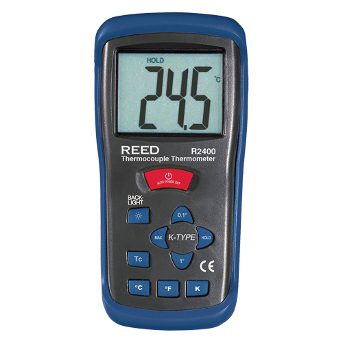 Thermom&egrave;tre &agrave; thermocouple avec certificat de calibration, Contact, Num&eacute;rique, -58-2000°F (-50-1300°C) Trail Hammer and Bolt