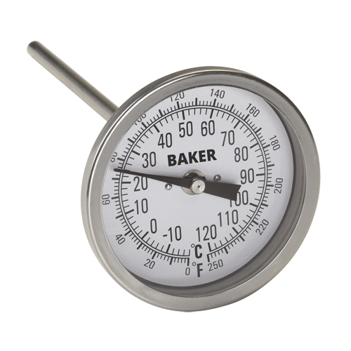 Bi-Metal Thermometers, Contact, Analogue, 0-250°F (-20-120°C) Trail Hammer and Bolt