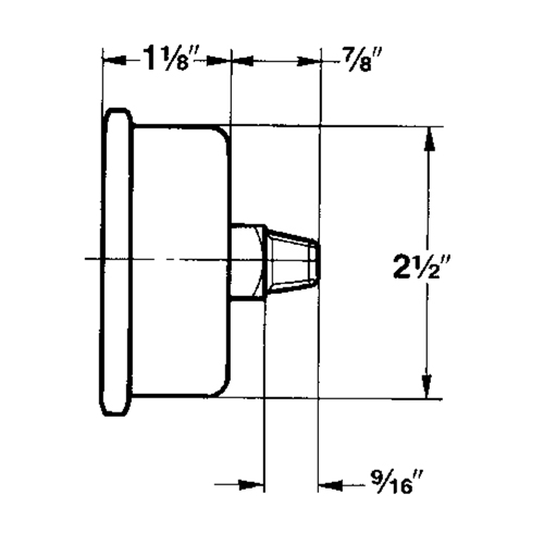 Pressure Gauges, 2-1/2" , 30" Hg-0" Vac., Bottom Mount, Liquid Filled Analogue Trail Hammer and Bolt
