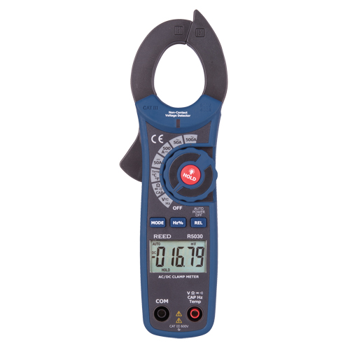 Pince amp&egrave;rem&eacute;trique TRMS a.c./c.c. avec certificat de calibration, Tension c.a./c.c., Courant c.a./c.c. Trail Hammer and Bolt