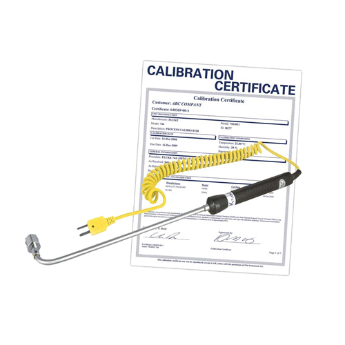Right Angle Thermocouple Surface Probe with Calibration Certificate, 500 °C (932°F) Max. Temp. Trail Hammer and Bolt