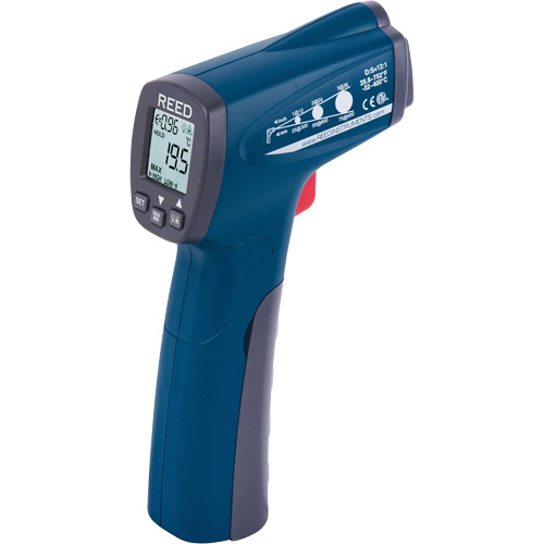 Infrared Thermometer, -25.6°- 752° F ( -32° - 400° C ), 12:1, Adjustable Emmissivity Trail Hammer and Bolt
