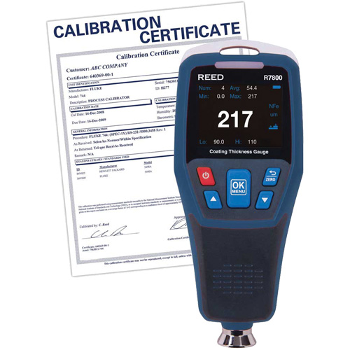 Jauge d'&eacute;paisseur de rev&ecirc;tement avec certification de calibration Trail Hammer and Bolt