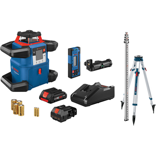 Revolve4000 Connected Self-Leveling Horizontal Rotary Laser Kit, 4000' (1219.2 m), 635 Nm Trail Hammer and Bolt