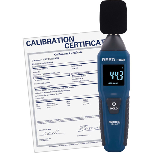 Sonom&egrave;tre Bluetooth Smart Series avec certificat de calibration, Gamme de mesure 30 - 130 dB Trail Hammer and Bolt