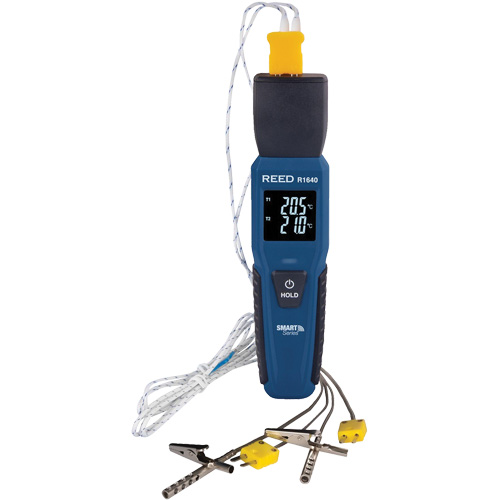 Thermom&egrave;tre &agrave; thermocouple de s&eacute;rie intelligente R1640 avec sondes pour fourneau/cong&eacute;lateur, Contact, Num&eacute;rique, 32-122°F (0-50°C) Trail Hammer and Bolt