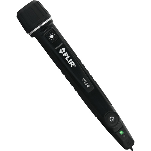 VP50-2 Triple Alarm CAT IV Non-Contact Voltage Detector with Flashlight, 90 VAC - 1000 VAC, Light & Sound Alert Trail Hammer and Bolt