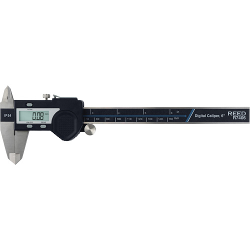 Pied &agrave; coulisse num&eacute;rique de 6" (150 mm), R&eacute;solution de 0,0005" (0,01 mm), 0" - 6" (0 mm - 150 mm) gamme de mesure Trail Hammer and Bolt