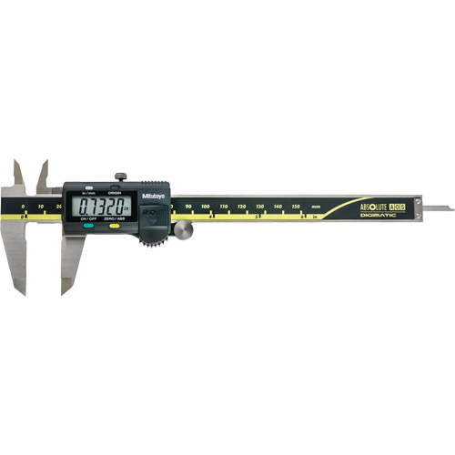 Absolute Digimatic Caliper, 0.0005" (0.01 mm) Resolution, 0 - 8" (0 - 200 mm) Range Trail Hammer and Bolt
