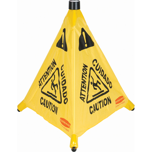 C&ocirc;nes de s&eacute;curit&eacute; &agrave; ouverture automatique, Trilingue avec pictogram Trail Hammer and Bolt