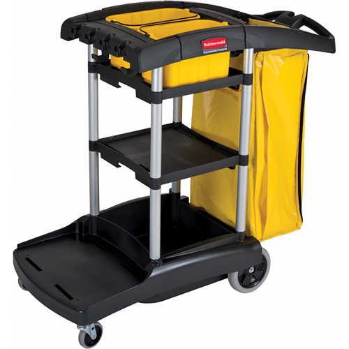 High Capacity Cleaning Carts With Bins Trail Hammer and Bolt