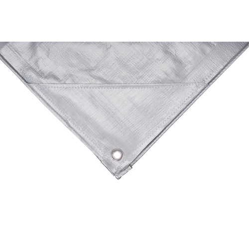 Tarp, Super Heavy-Duty, Silver, 10' x 8' x 12 mils Trail Hammer and Bolt
