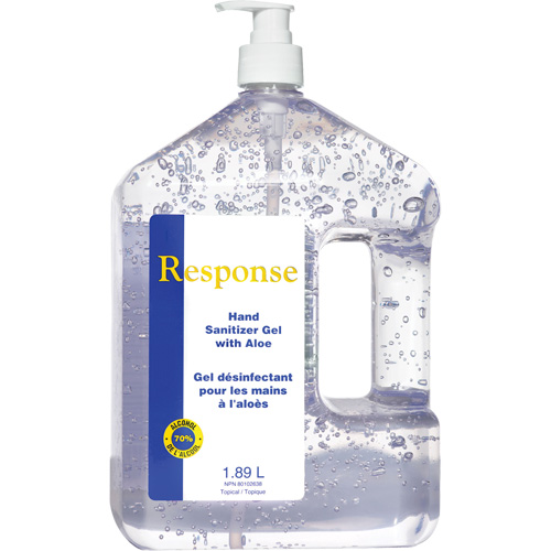 Response&reg; Hand Sanitizer Gel with Aloe, 1890 ml, Pump Bottle, 70% Alcohol Trail Hammer and Bolt